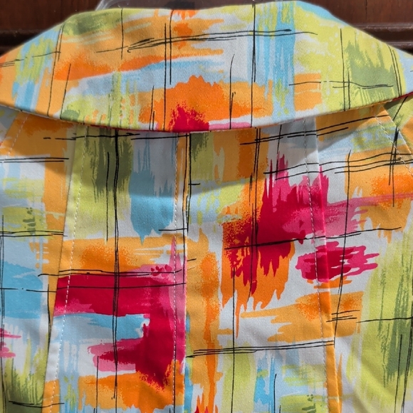 Color Splash Cropped Jean Jacket - Multicolor - Picture 6 of 9